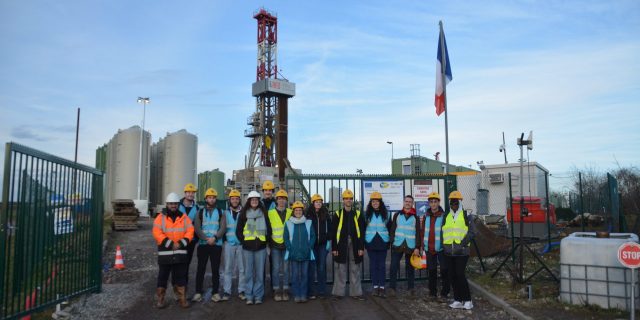 Visite du site de forage de la Française de l’Énergie à Pontpierre